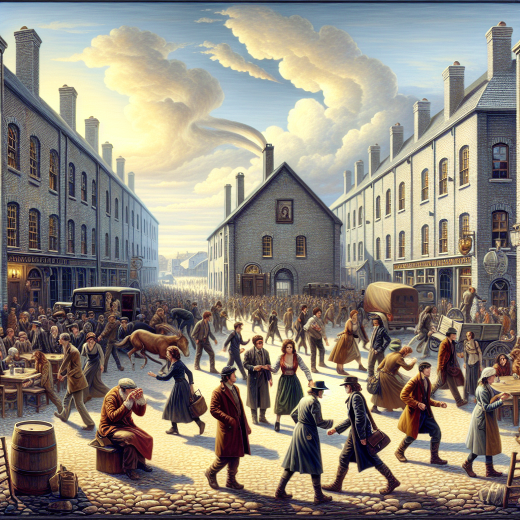 A scene from an interactive video game showing multiple characters and branching storylines.