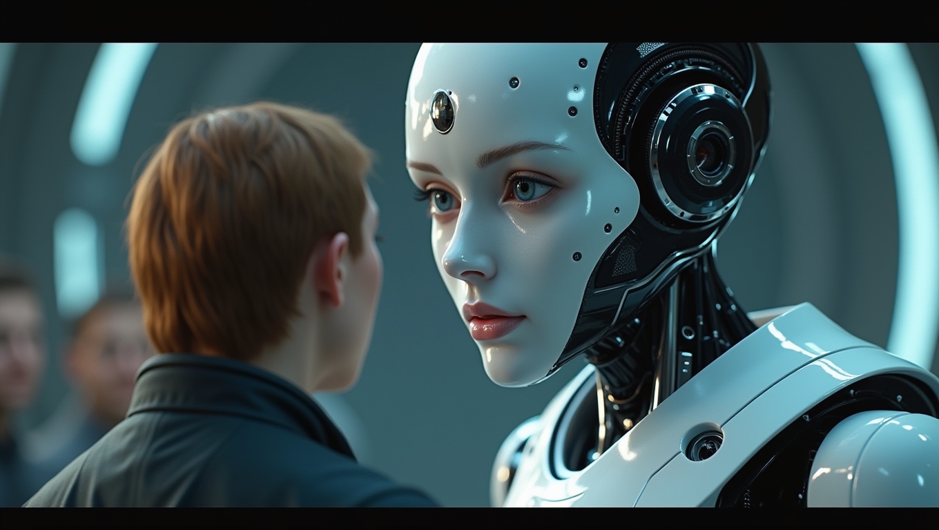AI-enhanced character interaction in a game.