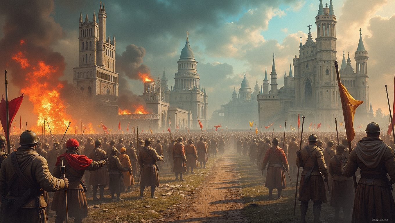 Illustration of historical events that could inspire video games