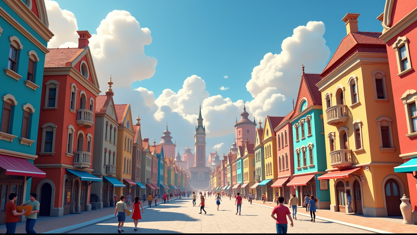 An immersive VR experience showcasing a vibrant virtual city.