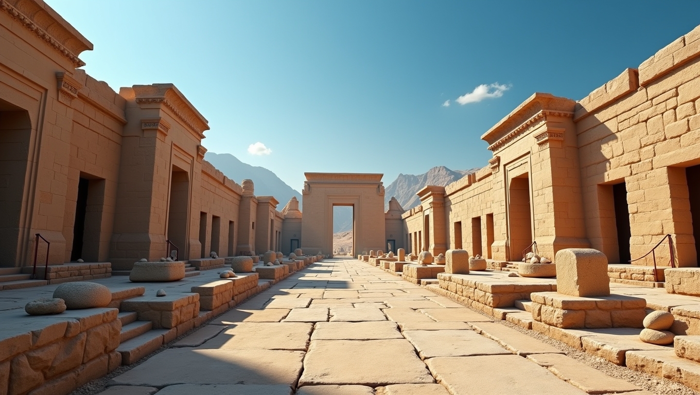 An ancient civilization's ruins showcasing architecture and culture.