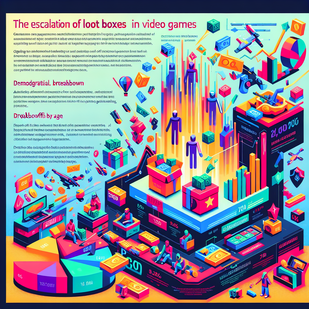 An infographic depicting the rise of loot boxes in gaming.