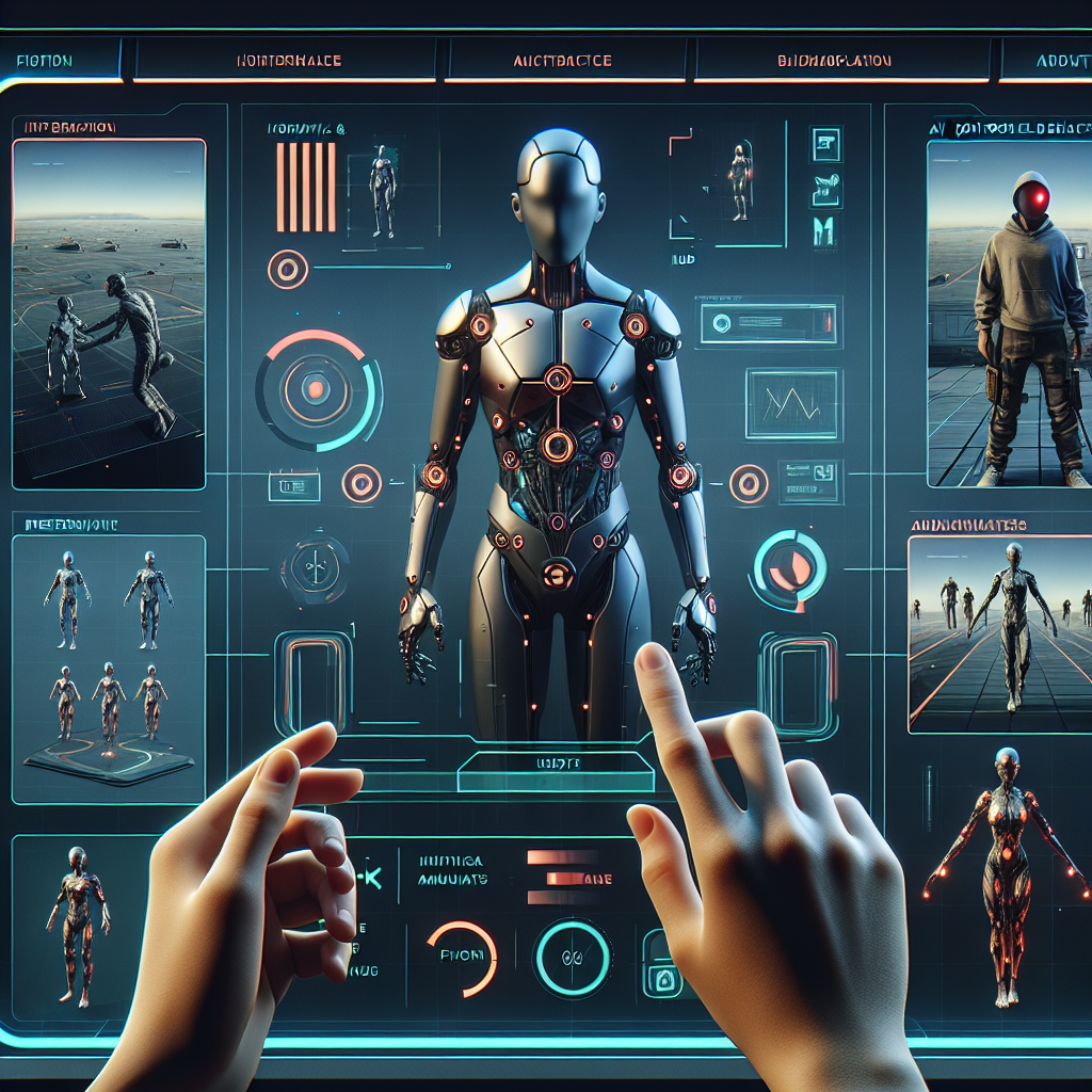 An AI-powered game interface with dynamic NPCs.