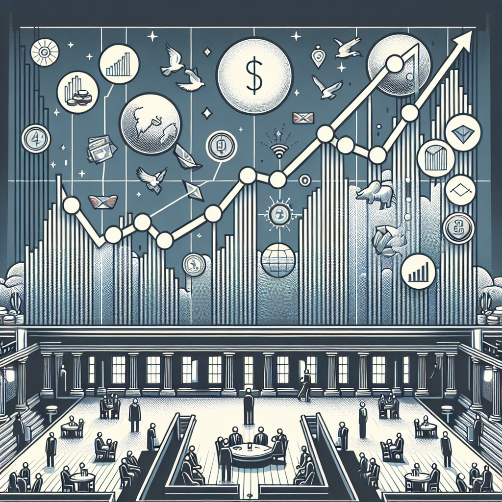 An economic graph showing the rise and fall during the Great Depression.