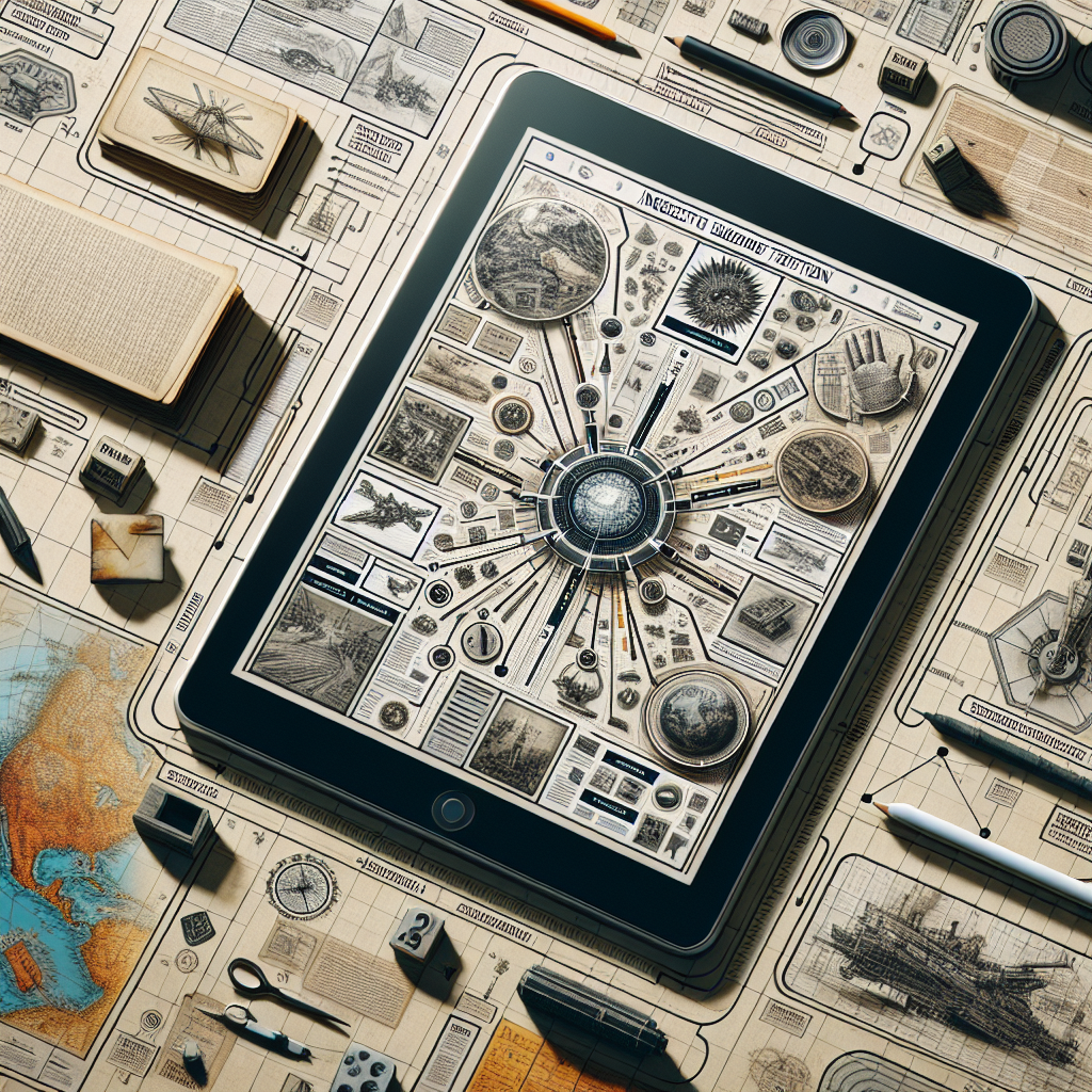 An interactive timeline showcasing historical events.