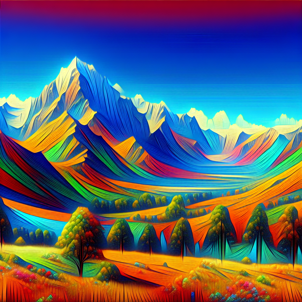 A breathtaking mountain landscape with a clear blue sky, illustrating the potential of nature in gaming.