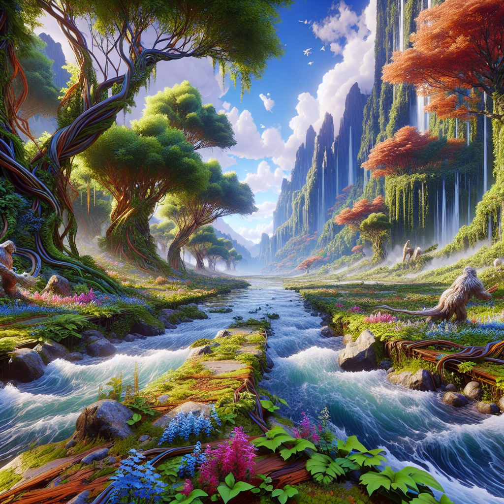 A screenshot of a game level featuring nature-inspired mechanics.