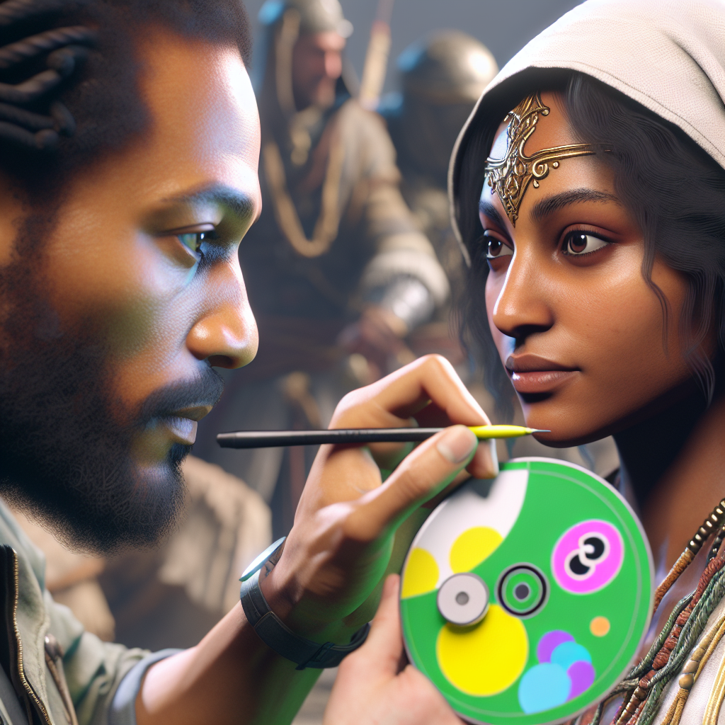 An AI-driven NPC interacting with a player in a game.
