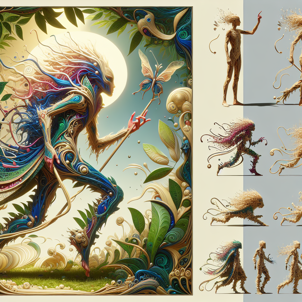 An example of a game character inspired by natural patterns.