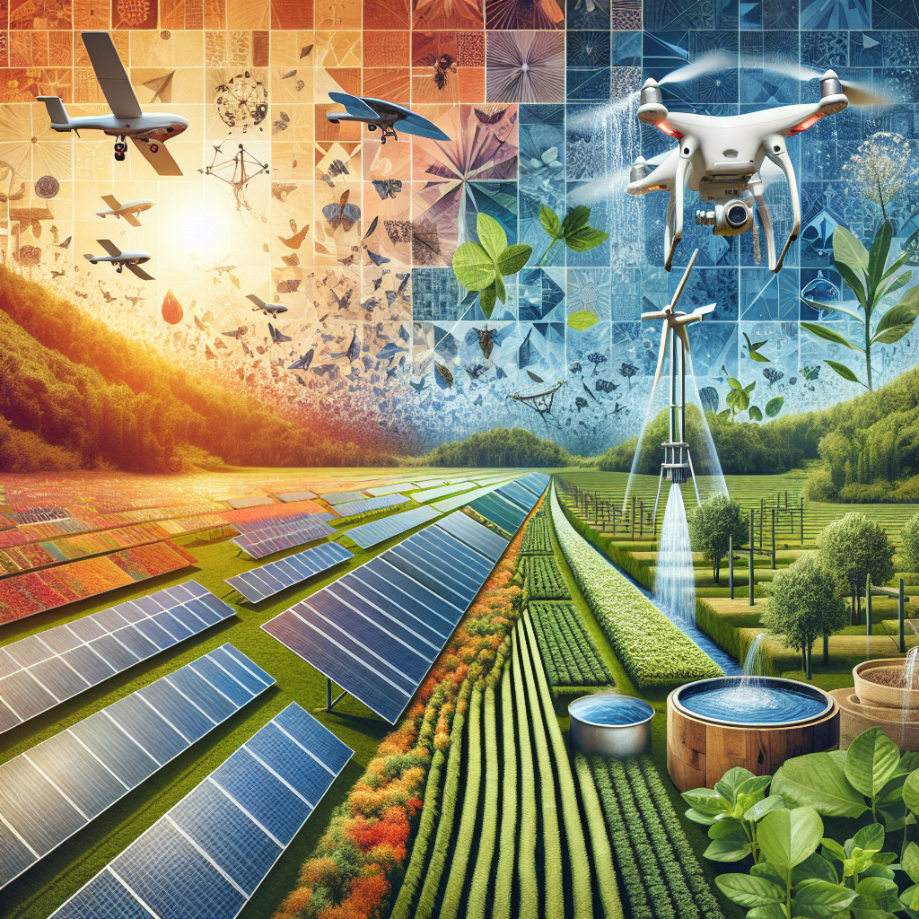 A collage showing various technologies aiding environmental conservation.
