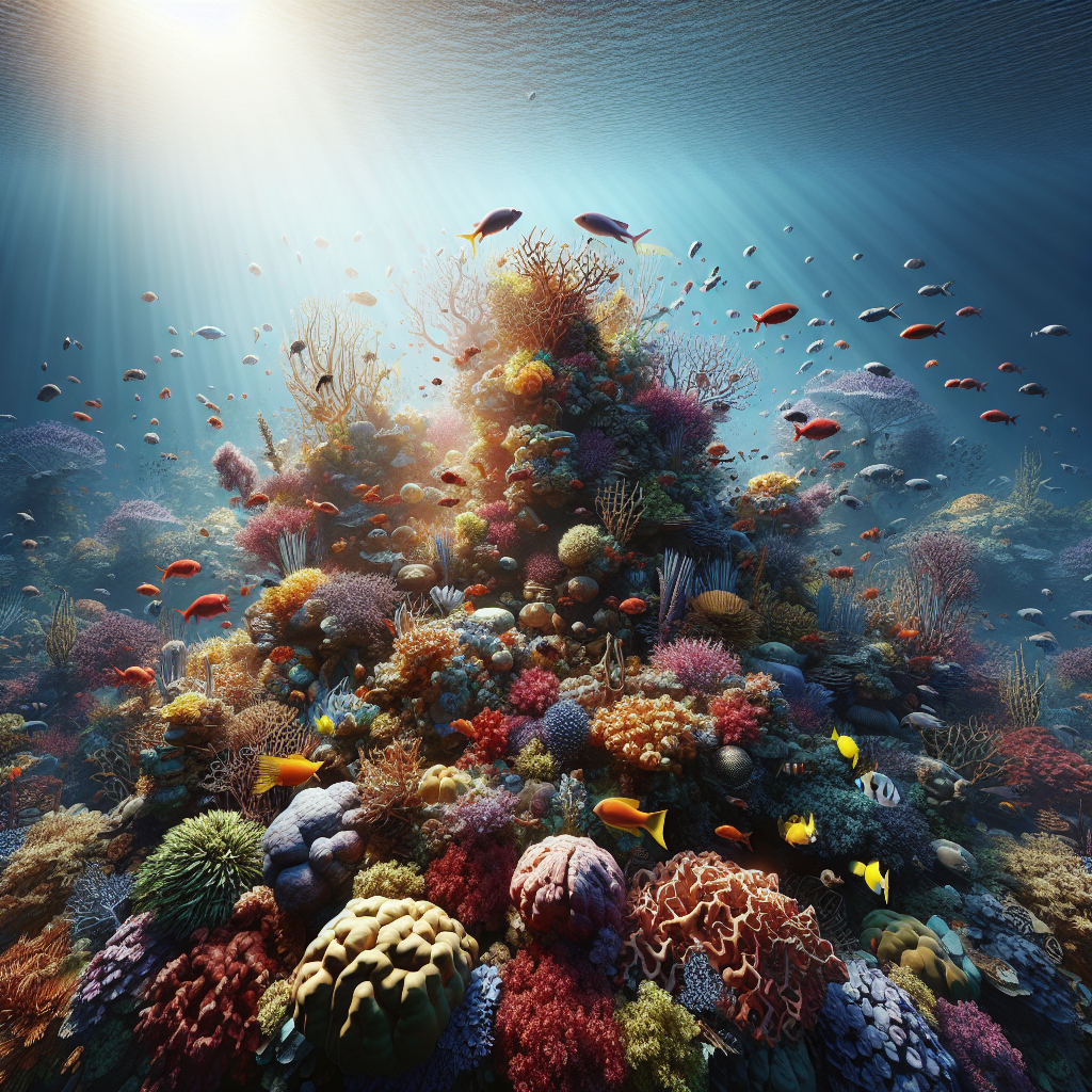 A serene underwater scene with fish and coral, representing nature's influence on game design.