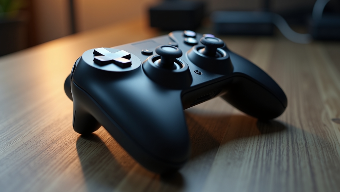 A close-up of an adaptive gaming controller.