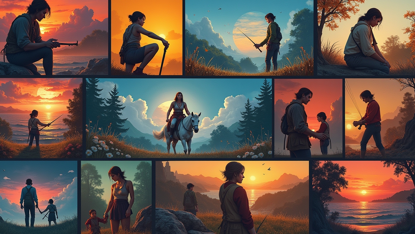 A collage of video games focusing on mental health themes.