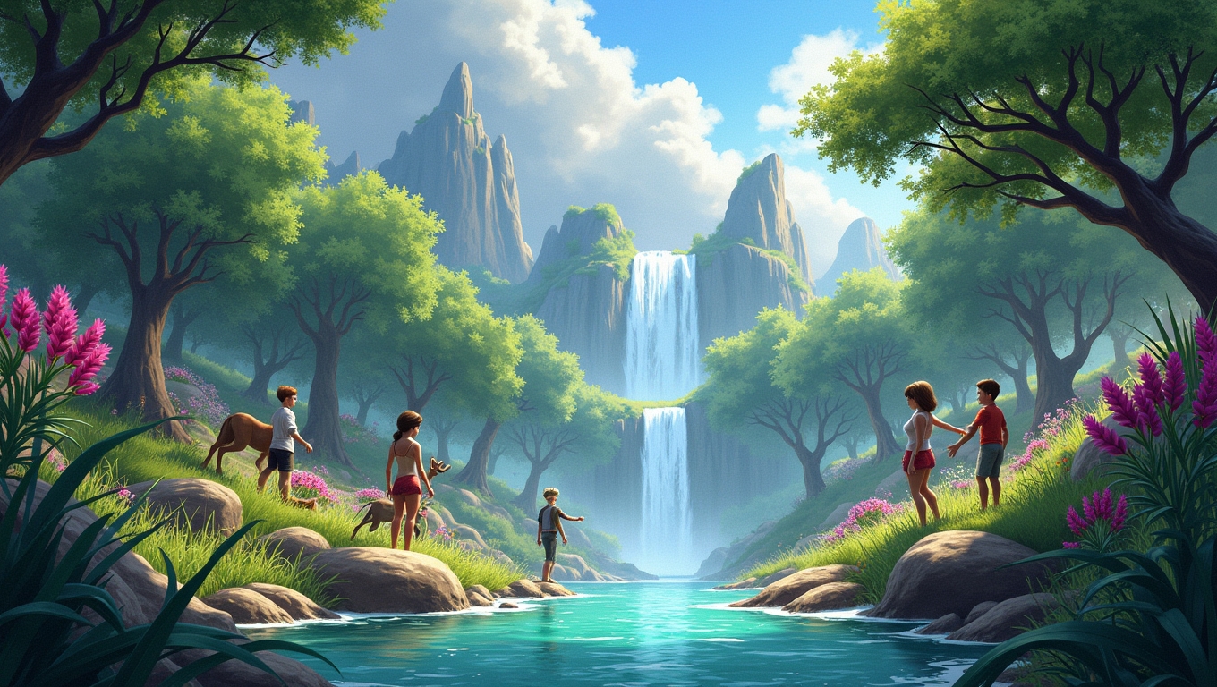 A vibrant illustration of nature-inspired game mechanics in action.