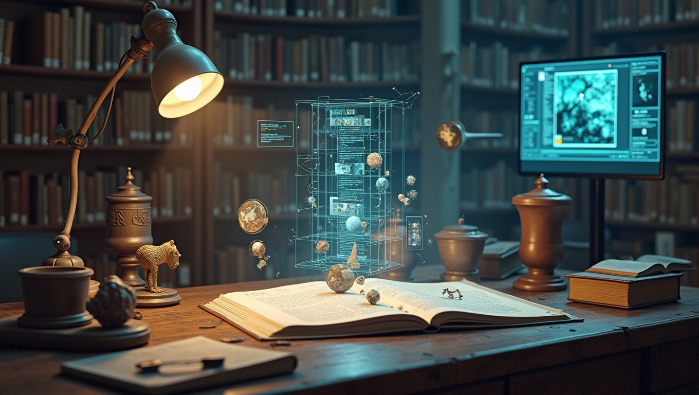 Illustration of technology influencing historical research