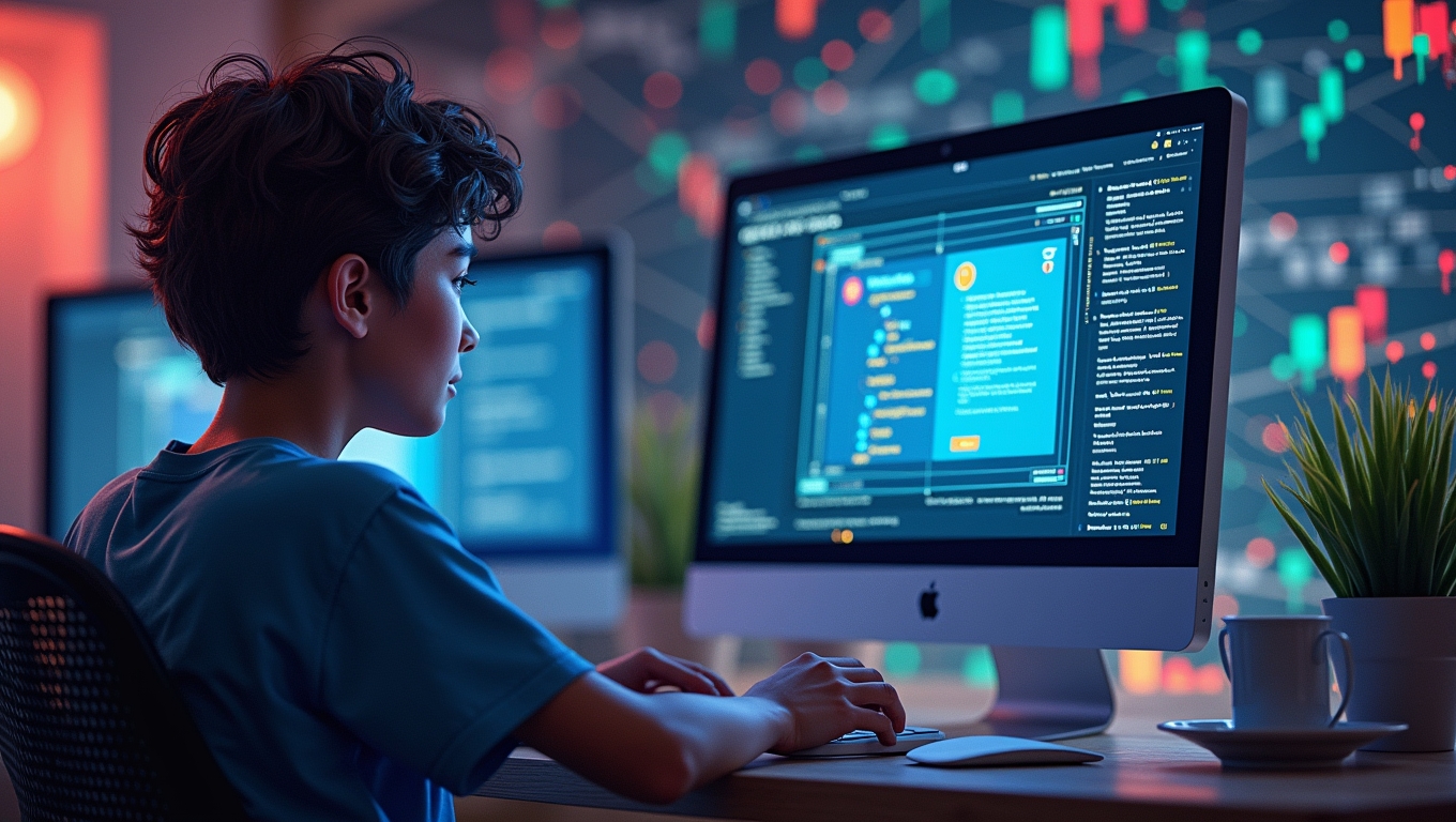 A player engaging with an educational AI game
