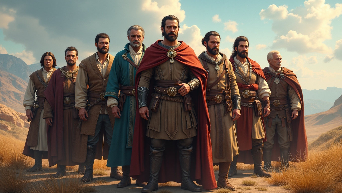 Historical figures in a video game setting