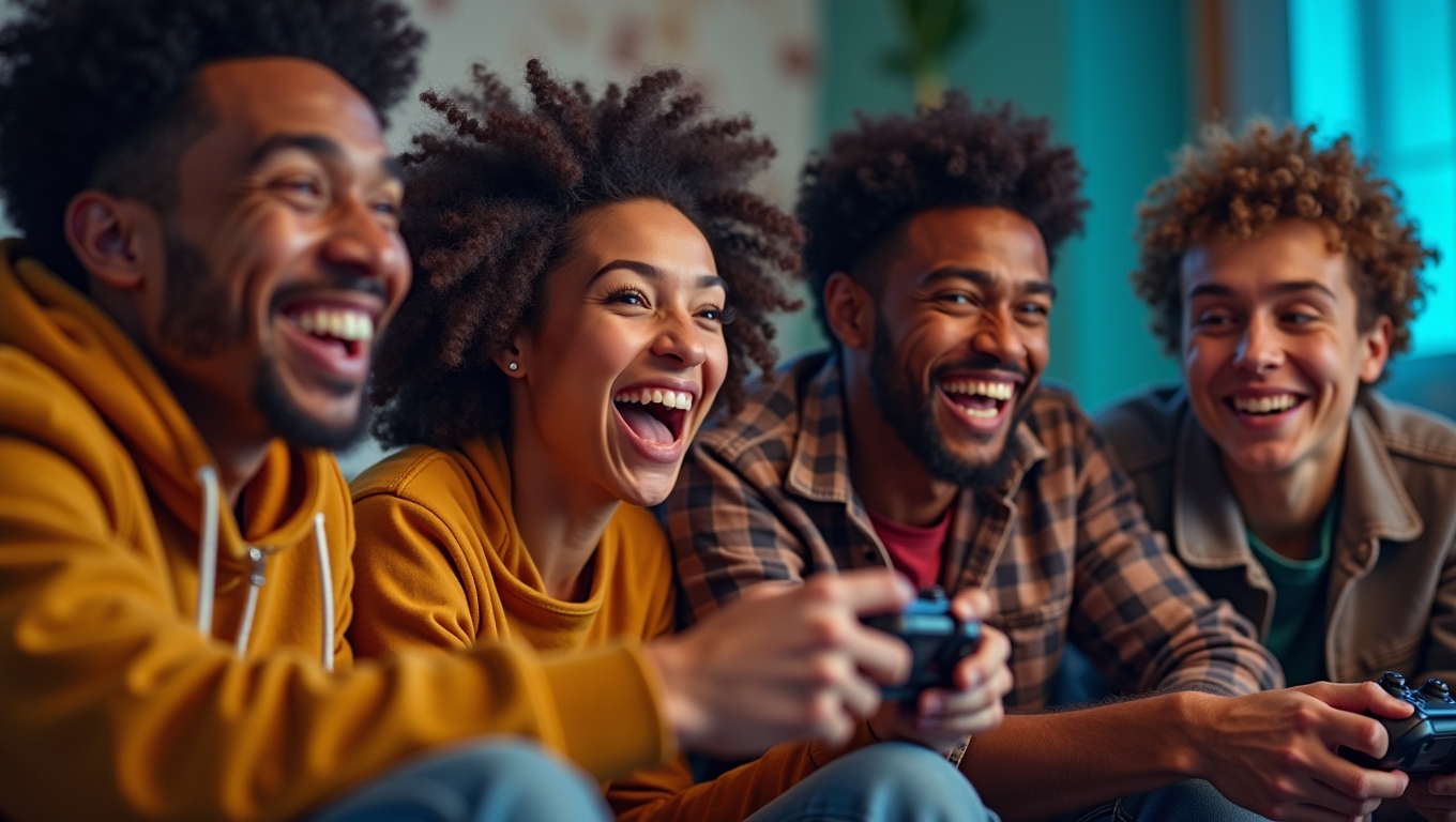 A group of players enjoying a multiplayer game together.