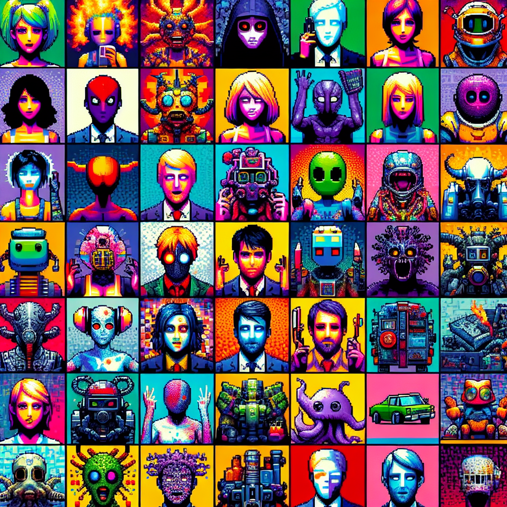 A collage of various video game characters representing mental health themes.