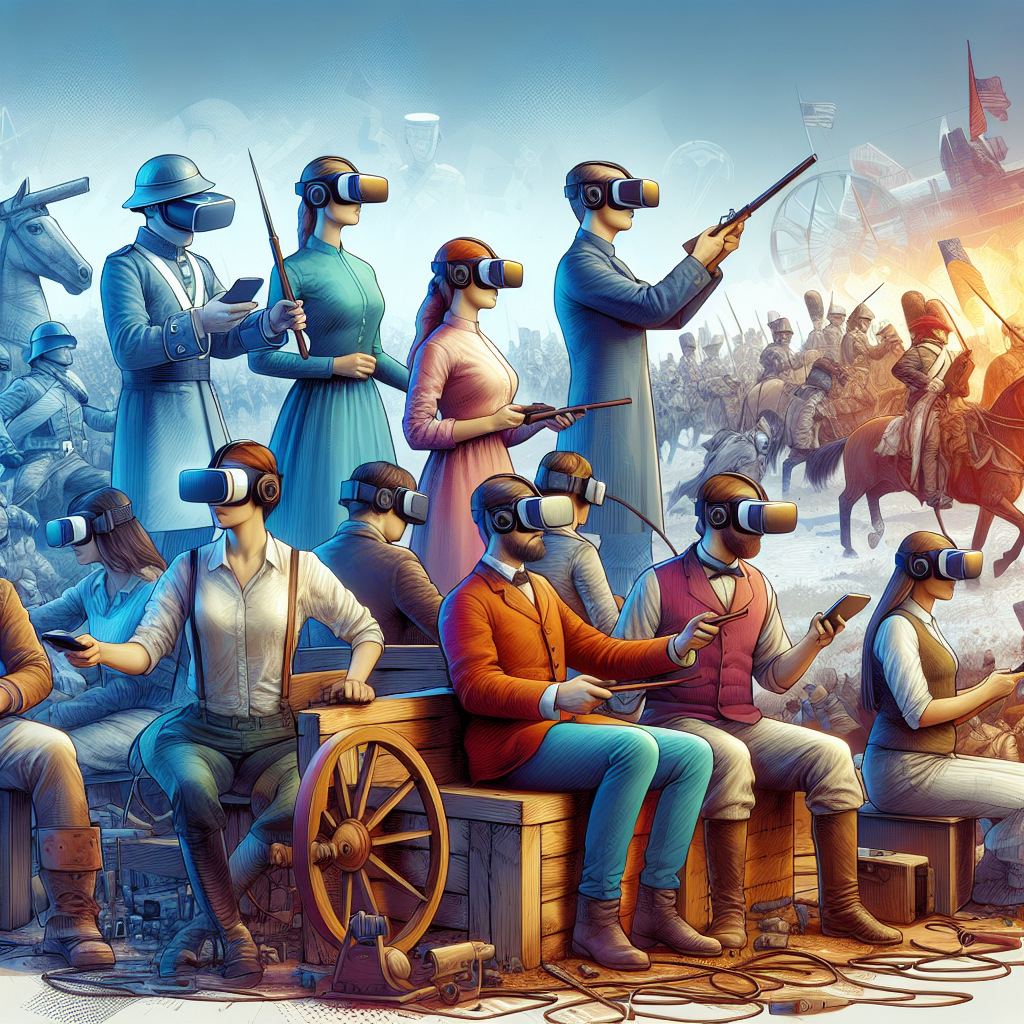 An immersive virtual reality experience depicting a historical event.