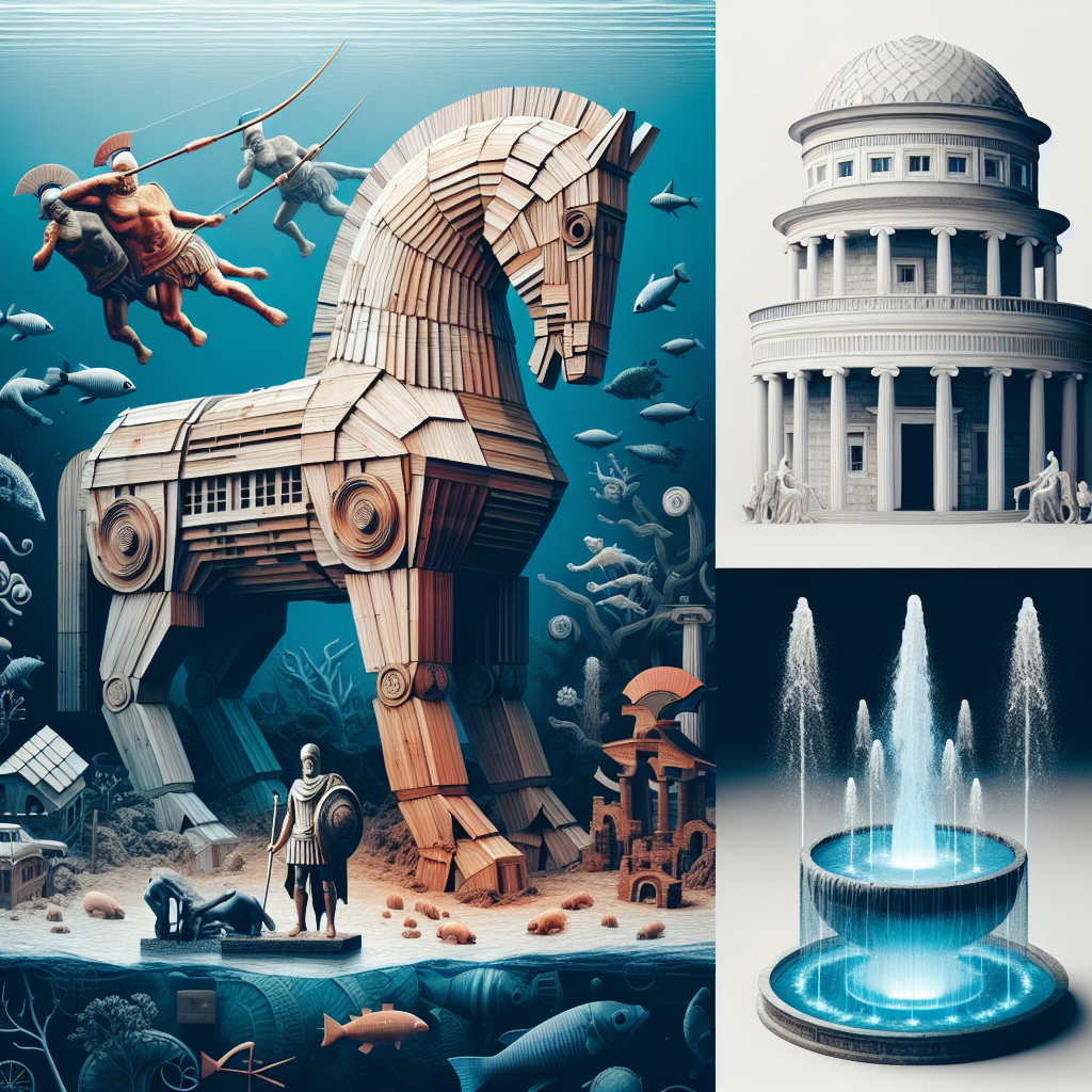 A collage of famous historical myths