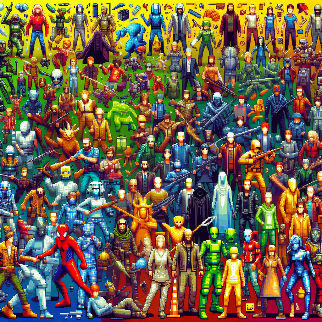 A collage of diverse video game characters representing modern humanity.